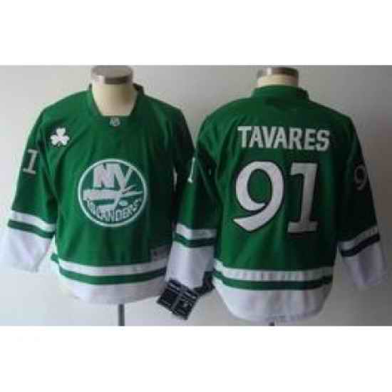 New York Islanders 91 John Tavares Green 2011 St Pattys Day Jerseys